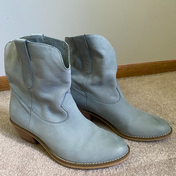 Crown Vintage Shoes - Blue Ankle Boots - Crown Vintage